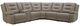 Parker House® Caldwell 5-Piece Tahoe Fog Power Reclining Sectional-0