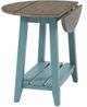 Null Furniture 6618 Gray Drop Leaf End Table with Indigo Base-0