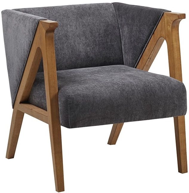 Olliix by Madison Park Carla Charcoal Accent Lounge Chair-1