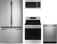GE® 4 Piece Stainless Steel Kitchen Package