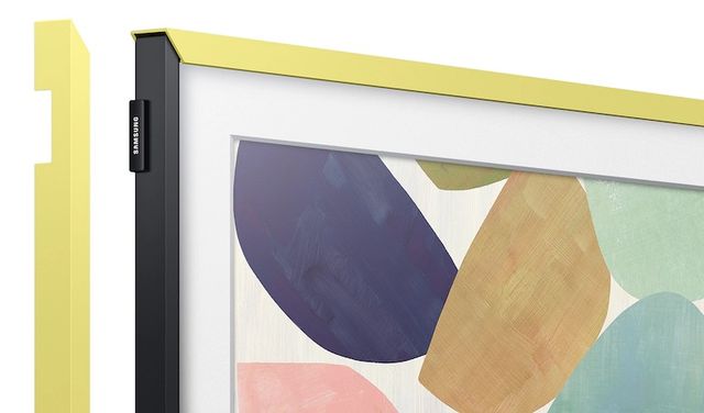 Samsung The Frame 32" Vivid Lemon Customizable Bezel-1