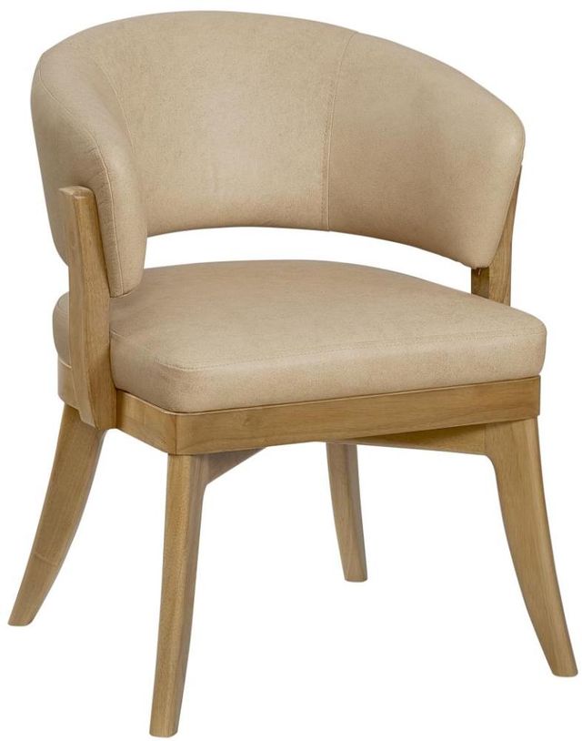 Bernards Tapestry Beige Upholstered Barrel Chair-0
