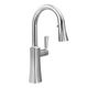 Moen® Etch Chrome One-Handle High Arc Pulldown Kitchen Faucet-0
