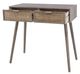 A & B Home Gray Console Table with Two Woven Rattan Panels Drawers-2