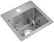 Elkay Crosstown® Polished Satin 15"1-Hole Single Bowl Dual Mount Bar Sink Kit-0