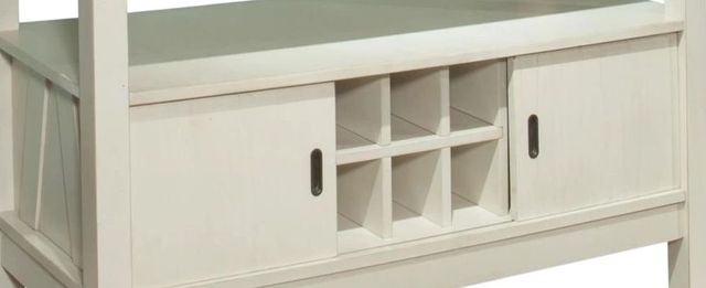 Bernards Winslow Farmhouse Cherry Dining Server with White Base-1