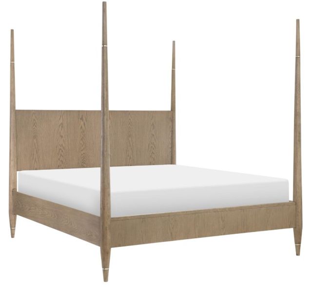 Legacy Classic Melrose Dessert Oak King Poster Bed-0