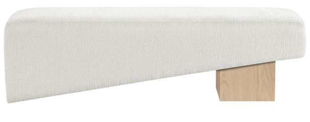 Meridian Furniture Alora Cream/Natural Upholstered Bench-1