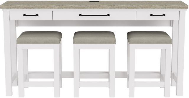 Riverside Furniture Cora 4-Piece Cloud/Fog Truffle Workstation Set-1