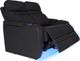 RowOne Cortés Home Entertainment Seating Black 2-Chair Loveseat-4