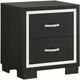 Crown Mark Gennro Black Nightstand-0