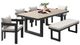 Elements International Costa 6-Piece Black Aluminum/Fabric Patio Dining Set-0