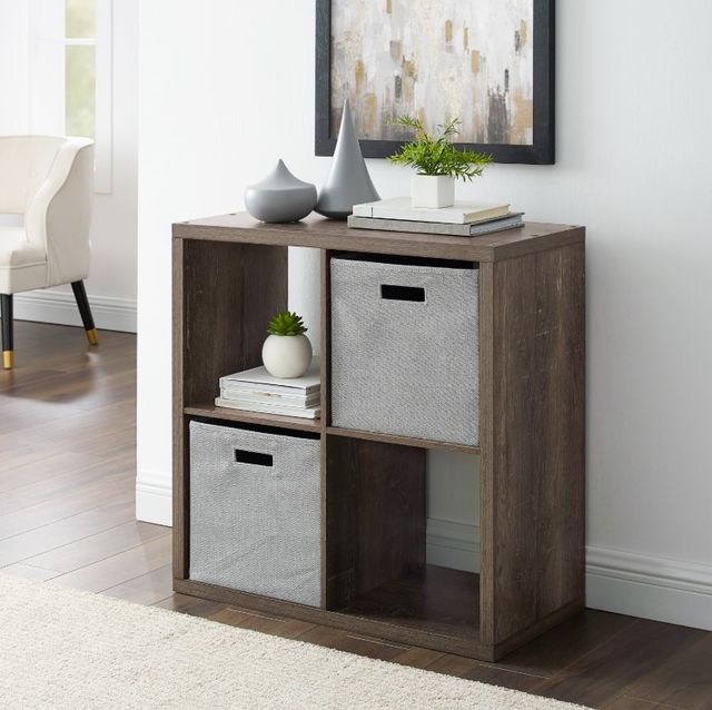 Linon Cody Gray 4-Cube Storage Cabinet-1