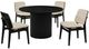 Coaster® Hamlyn 5-Piece Black/Cream Round Dining Table Set-0