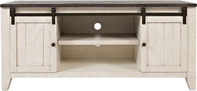 Jofran Inc. Madison County Brown/Vintage White 60" Media Console-1