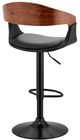 Armen Living Benson Black Adjustable Bar Stool-2