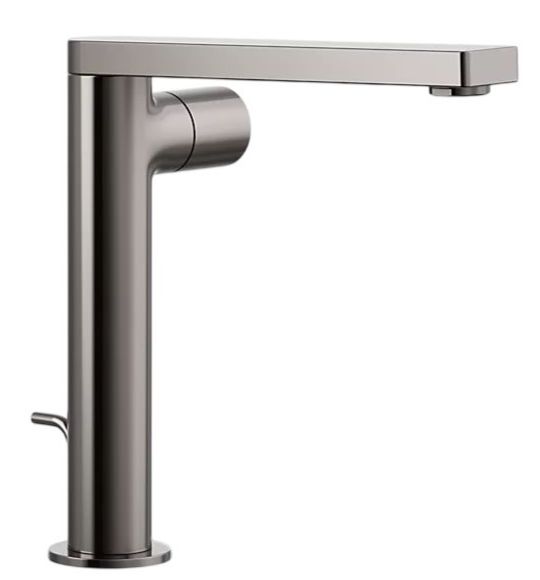 KOHLER® Composed® Vibrant Titanium Tall Single-Handle Bathroom Sink Faucet with Cylindrical Handle-0