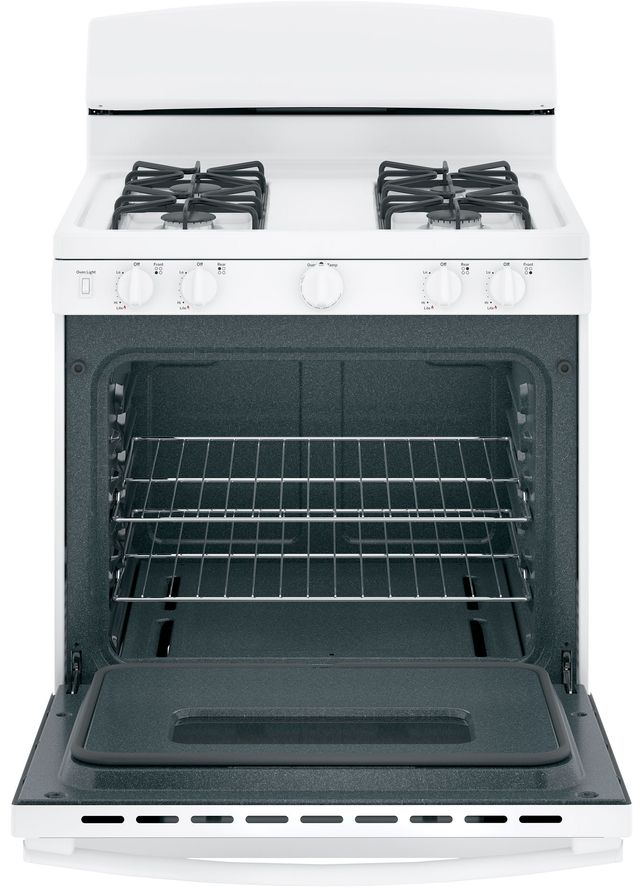 GE® 30" White Freestanding Gas Range-2