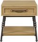Bernards Tarrington Cashew Accent End Table with Black Legs-2
