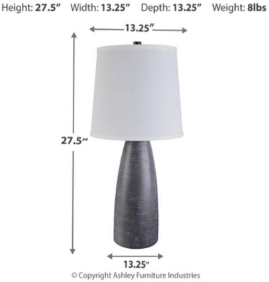 Signature Design by Ashley® Shavontae Gray Poly Table Lamp-2