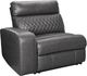 Signature Design by Ashley® Samperstone 2-Piece Gray Power Reclining Sectional Loveseat-1
