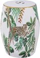 A & B Home Green/White Stool-0