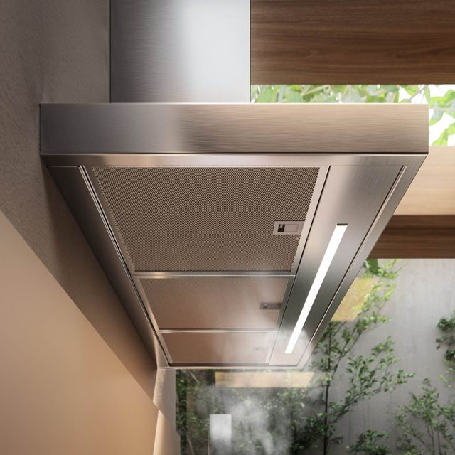 Falmec Mercurio 36" Scotch Brite Stainless Steel Wall Mounted Range Hood-2