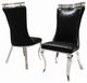 Furniture of America® Palazzo 2-Piece Black/Silver Side Chair Set-2