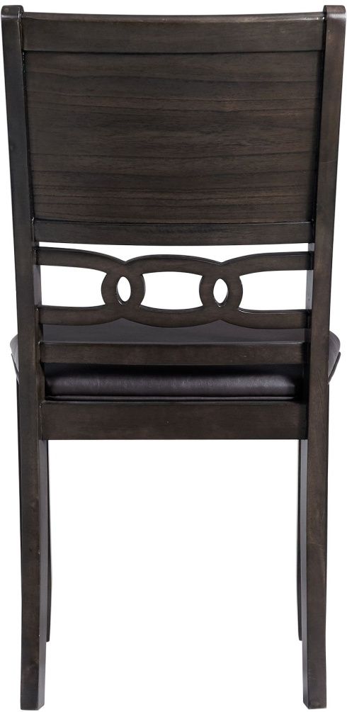 Elements International Amherst Walnut Upholstered Dining Side Chair-1