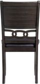 Elements International Amherst Walnut Upholstered Dining Side Chair-1