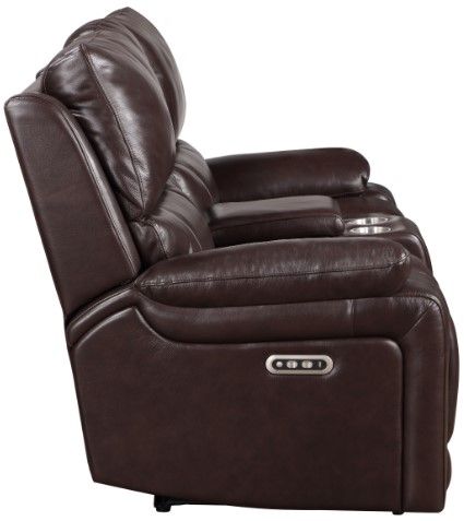 New Classic® Home Furnishings Cicero Brown Leather Reclining Sofa -3