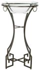A & B Home Rhodes Brown/Clear Cafe Plant Stand-0