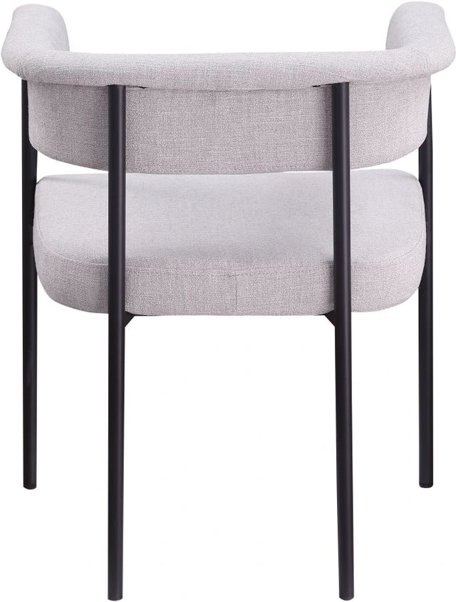 Meridian Furniture Malin Gray Linen Textured Upholstered Dining Arm Chair-2