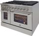 Brama 48" Stainless Steel Pro Style Gas Range-3