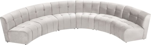 Meridian Furniture Limitless 6-Piece Cream Velvet Modular Sectional-1
