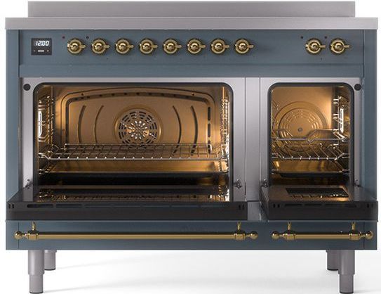 Ilve® Nostalgie II Series 48" Blue Grey Pro Style Induction Range-2