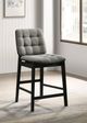 Coaster® Redbridge 2-Piece Black/Gray Upholstered Counter Stool Set-1