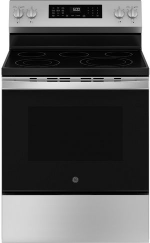front view of the GE® 30'' Stainless Steel Freestanding Electric Range