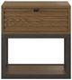 HH2 Home Reserve Light Brown End Table with Brushed Bronze Base-2