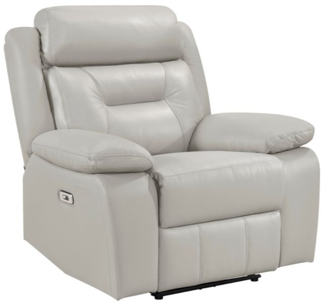 Homelegance® Laconia Silver Power Recliner with Charging Ports-0