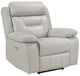 Homelegance® Laconia Silver Power Recliner with Charging Ports-0