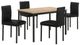 Coaster® Garza 5-Piece Black/Greige Oak Rectangular Dining Table Set-0