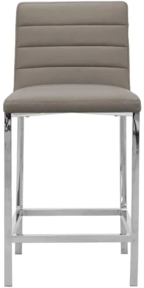 Modus Furniture Amalfi Chrome/Taupe Counter Stool-2