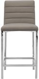 Modus Furniture Amalfi Chrome/Taupe Counter Stool-2