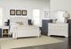 LM Co Home by Vaughan-Bassett Scotsman Cream Queen Post Arched Bed with Post Plank Footboard-1