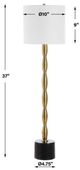 Uttermost® Ezra Antique Brass/Black Buffet Lamp-2