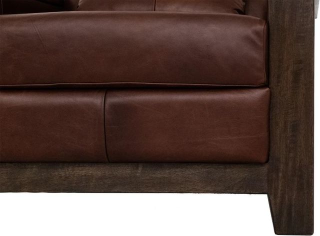 International Furniture Direct Walnut Brown Leather Loveseat-4