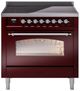 Ilve® Nostalgie II Series 36" Burgundy Pro Style Induction Range-0
