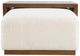 Jofran Inc. Hudson Brown/White Cocktail Ottoman with Casters-3