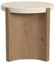 Flexsteel® Eclipse White Top Round End Table with Brown Base-2